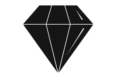 Diamond stone icon, simple style