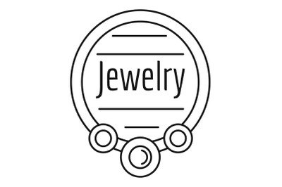 Jewelry logo, outline style