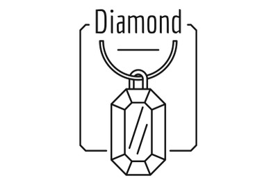 Diamond logo, outline style