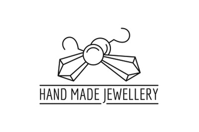 Hand made jewellery logo, outline style