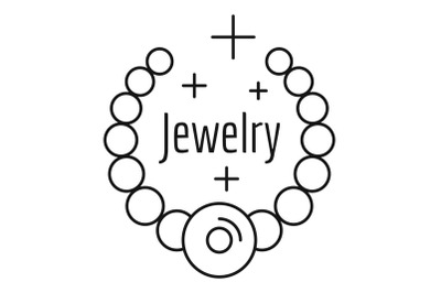 Jewelry logo, outline style