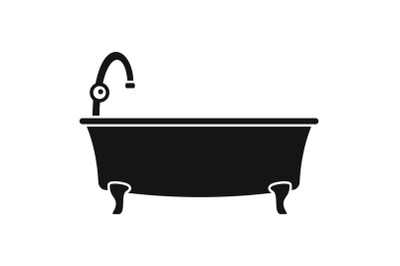 Bathtube icon, simple style