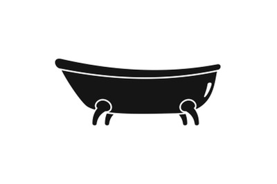 Retro bathtube icon, simple style