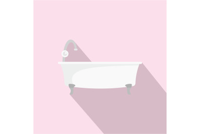 Bathtube icon, flat style
