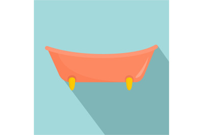Baby bathtube icon, flat style