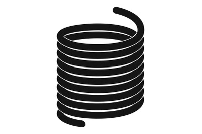 Metal spring coil icon, simple style