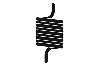 Double spring coil icon, simple style