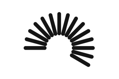 Flexible wire coil icon, simple style