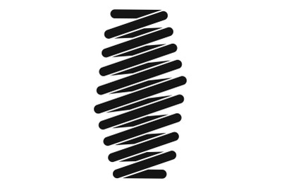 Fat spring coil icon, simple style