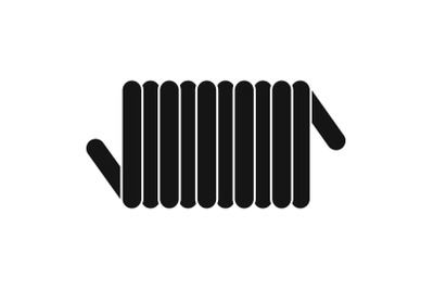 Cord spring coil icon, simple style