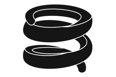Elastic coil icon, simple style