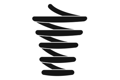 Spiral spring icon, simple style
