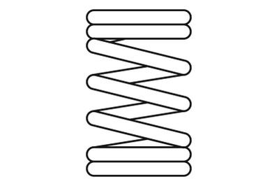 Spring coil icon, outline style