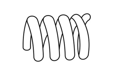 Wire coil icon, outline style
