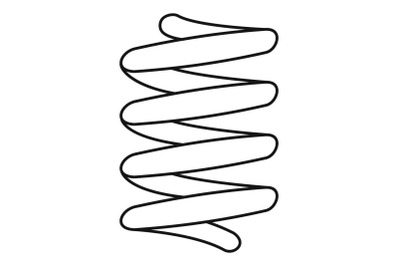 Car spring coil icon, outline style