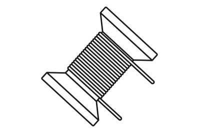 Magnetic spring coil icon, outline style