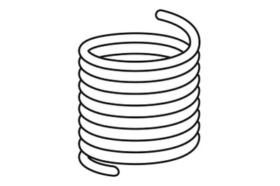 Flexible cable icon, outline style