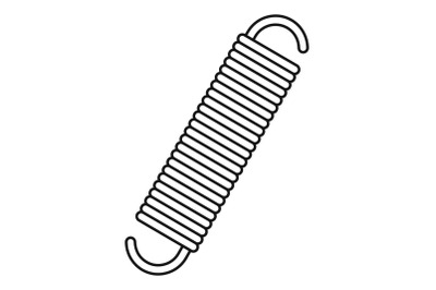 Metal coil icon, outline style
