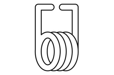 Short spring icon, outline style