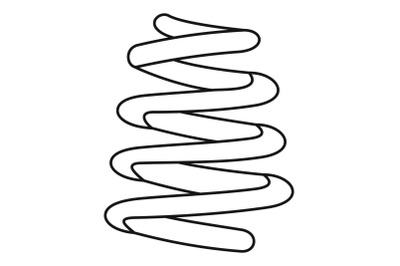 Spiral coil icon, outline style