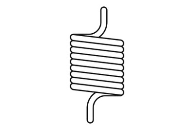 Elastic spring wire icon, outline style