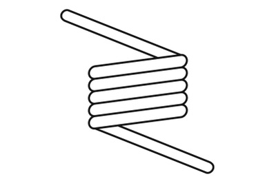 Flexible spring cable icon, outline style