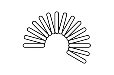Flexible wire coil icon, outline style