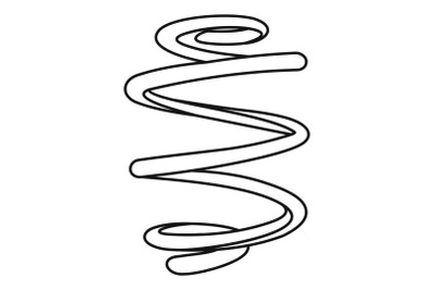 Elastic spring icon, outline style
