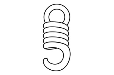 Elastic coil icon, outline style