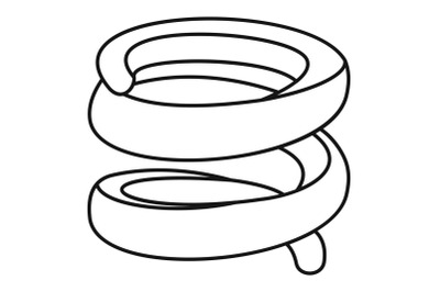 Industrial spring icon, outline style