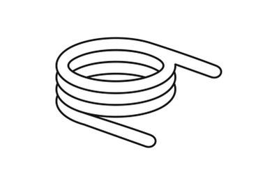 Spiral spring icon, outline style