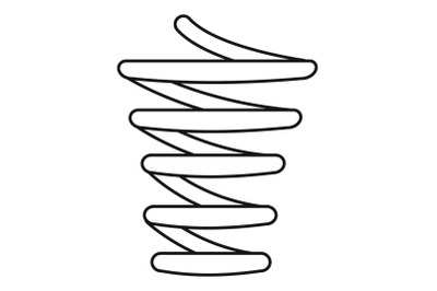 Jump coil icon, outline style