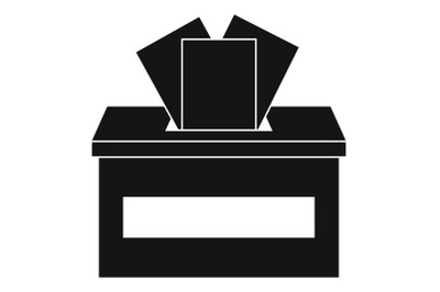 Ballot box icon, simple style