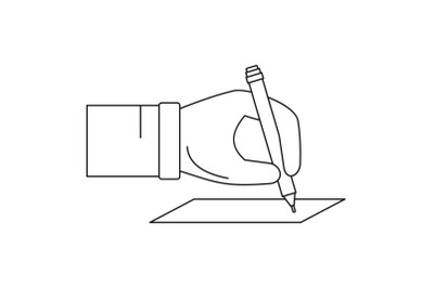 Hand sign election icon, outline style