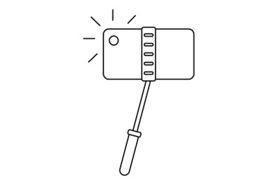 Take photo monopod icon, outline style