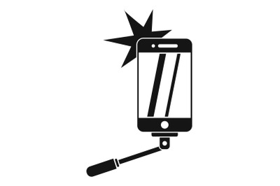 Take selfie icon, simple style