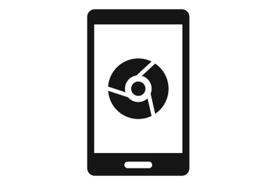 Smartphone web surf icon, simple style