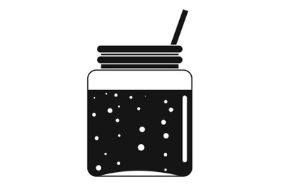 Blackberry smoothie icon, simple style