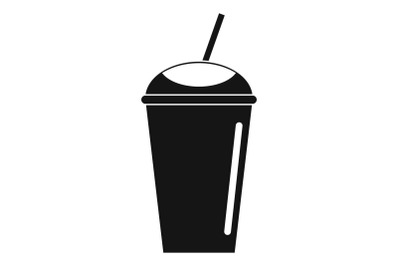 Banana smoothie icon, simple style