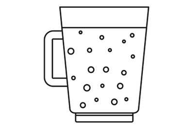 Blueberry smoothie icon, outline style