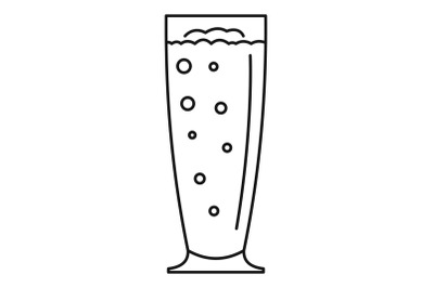 Cherry smoothie icon, outline style