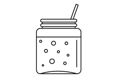 Blackberry smoothie icon, outline style