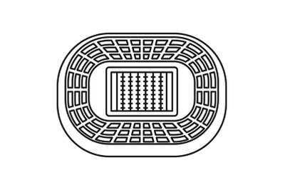 Top sport arena icon, outline style