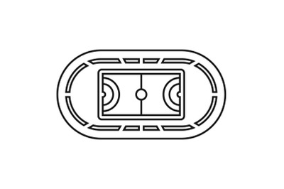 Top sport field icon, outline style