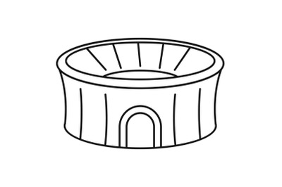 Sport arena icon, outline style