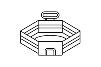 Baseball stadium icon, outline style