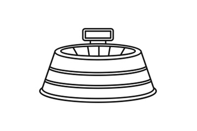 Sport circle arena icon, outline style