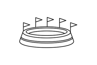 Sport field icon, outline style