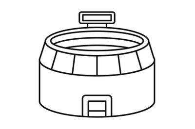 Football arena icon, outline style