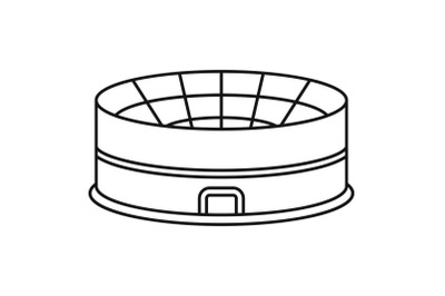 Soccer stadium icon, outline style